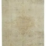 Kayseri Hereke Eskitme Bej Pamuk Üzerine Yün El Dokuma Halı-222x322