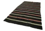 Kıl Çizgili Kahverengi Keçi Kılı İpliğinden El Dokuma Kilim-200x373 - Görsel 3