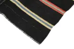 Kıl Çizgili Kahverengi Keçi Kılı İpliğinden El Dokuma Kilim-200x373 - Görsel 4
