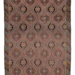 Cıcım Eskitme Kahverengi Renk Keçi Kılı El Dokuma Kilim-198x325