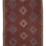 Cıcım Eskitme Multi Renk Keçi Kılı El Dokuma Kilim-190x315