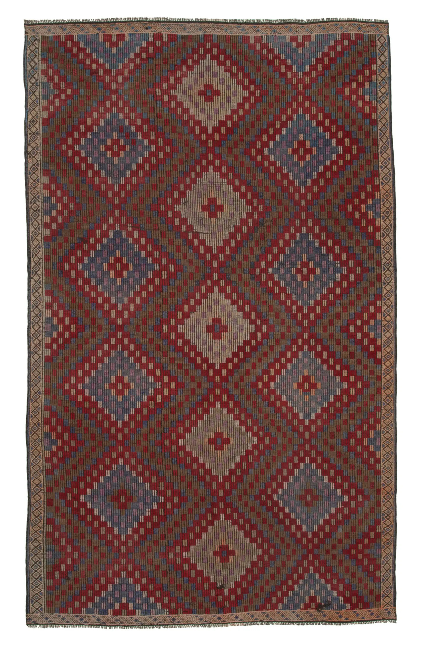 Rc_35559_1_Multicolor_Oriental_Kilim_Rugs Cıcım Eskitme Multi Renk Keçi Kılı El Dokuma Kilim-190x315 - Görsel 1