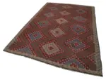 Cıcım Eskitme Multi Renk Keçi Kılı El Dokuma Kilim-190x315 - Görsel 3