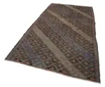 Cıcım Eskitme Kahverengi Renk Keçi Kılı El Dokuma Kilim-164x314 - Görsel 3