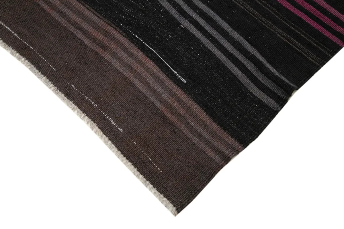 Cıcım Eskitme Siyah Renk Keçi Kılı El Dokuma Kilim-200x322 - Görsel 4