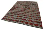 Cıcım Eskitme Multi Renk Keçi Kılı El Dokuma Kilim-194x292 - Görsel 3