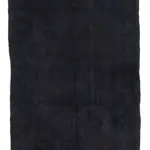 Cıcım Eskitme Siyah Renk Keçi Kılı El Dokuma Kilim-173x303