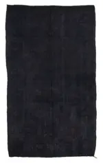 Cıcım Eskitme Siyah Renk Keçi Kılı El Dokuma Kilim-173x303