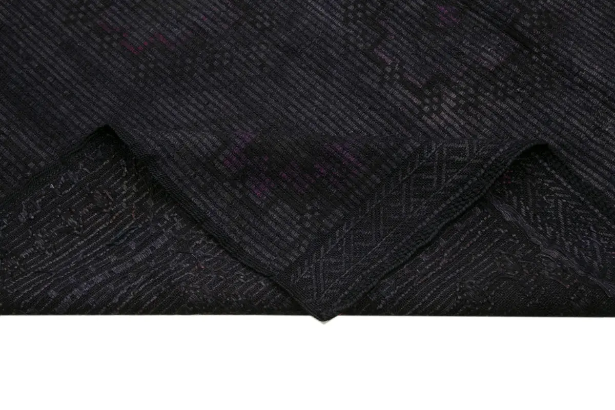 Cıcım Eskitme Siyah Renk Keçi Kılı El Dokuma Kilim-173x303 - Görsel 6