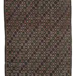 Cıcım Eskitme Kahverengi Renk Keçi Kılı El Dokuma Kilim-202x300