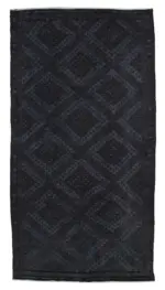 Cıcım Eskitme Siyah Renk Keçi Kılı El Dokuma Kilim-161x315