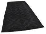 Cıcım Eskitme Siyah Renk Keçi Kılı El Dokuma Kilim-161x315 - Görsel 2