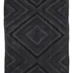 Cıcım Eskitme Siyah Renk Keçi Kılı El Dokuma Kilim-195x318