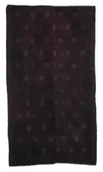 Cıcım Eskitme Kahverengi Renk Keçi Kılı El Dokuma Kilim-185x325