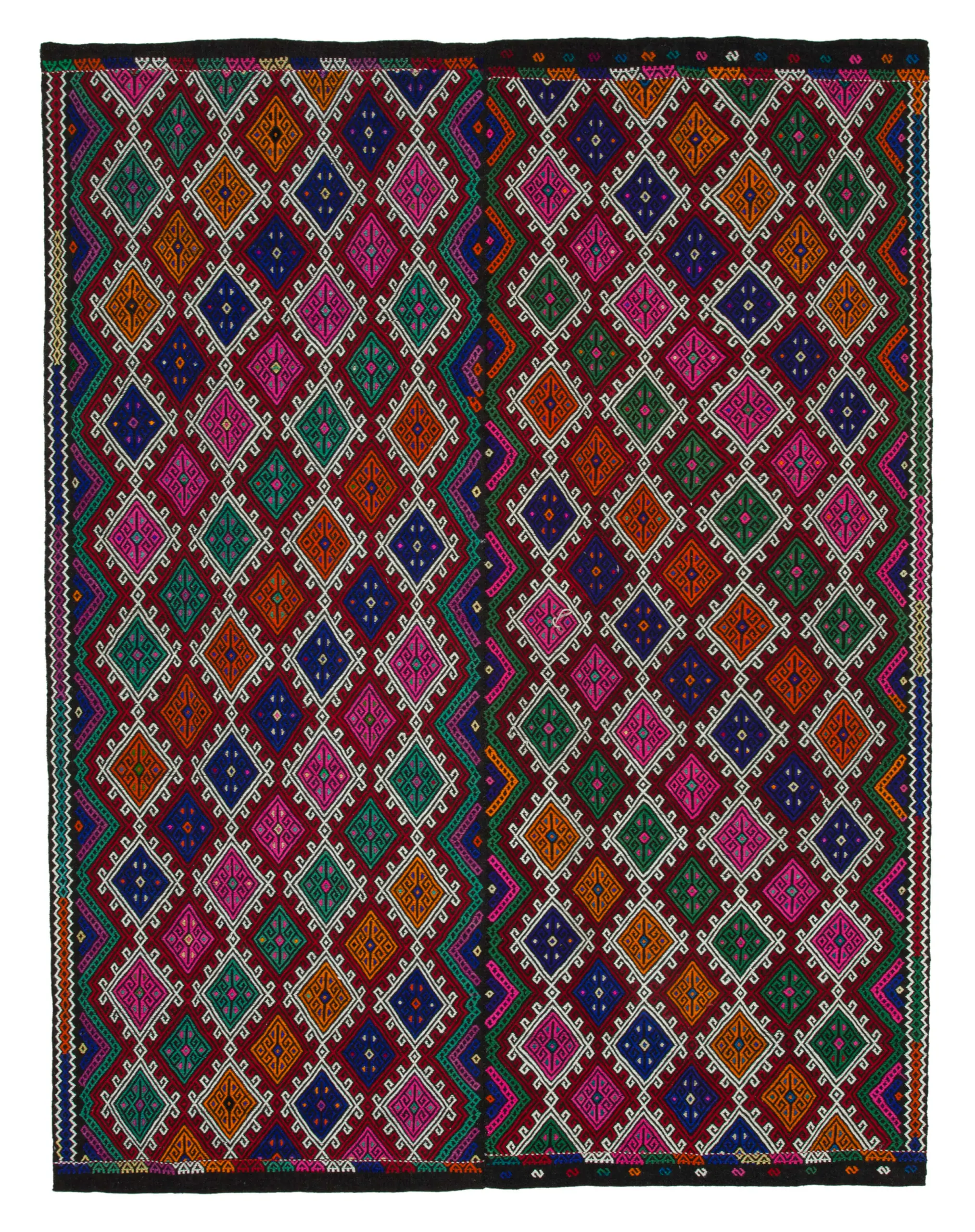Rc_35583_1_Multicolor_Oriental_Kilim_Rugs Cıcım Eskitme Multi Renk Keçi Kılı El Dokuma Kilim-248x312 - Görsel 1