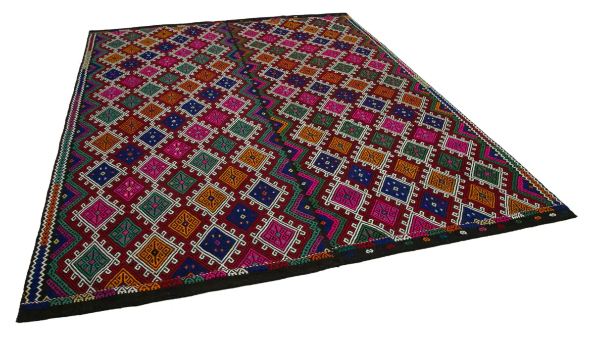 Cıcım Eskitme Multi Renk Keçi Kılı El Dokuma Kilim-248x312 - Görsel 2