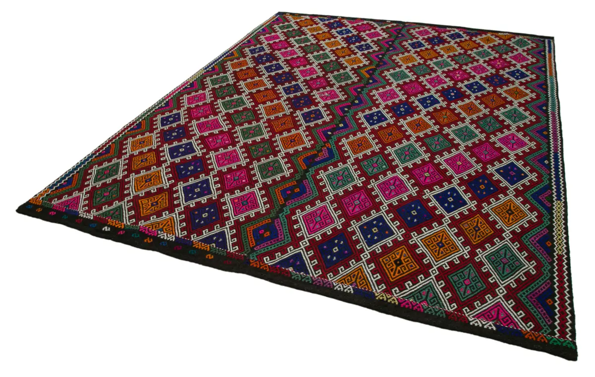Cıcım Eskitme Multi Renk Keçi Kılı El Dokuma Kilim-248x312 - Görsel 3