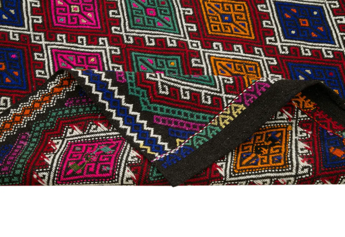 Cıcım Eskitme Multi Renk Keçi Kılı El Dokuma Kilim-248x312 - Görsel 6