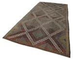 Cıcım Eskitme Bej Renk Keçi Kılı El Dokuma Kilim-177x385 - Görsel 3