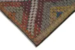 Cıcım Eskitme Bej Renk Keçi Kılı El Dokuma Kilim-177x385 - Görsel 4