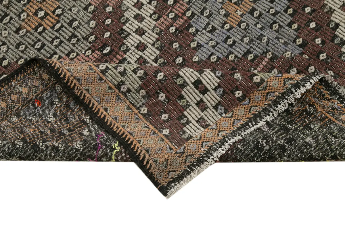 Cıcım Eskitme Bej Renk Keçi Kılı El Dokuma Kilim-177x385 - Görsel 6