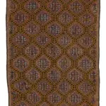 Cıcım Eskitme Kahverengi Renk Keçi Kılı El Dokuma Kilim-178x324