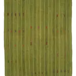 Cıcım Eskitme Yeşil Renk Keçi Kılı El Dokuma Kilim-188x277