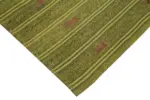 Cıcım Eskitme Yeşil Renk Keçi Kılı El Dokuma Kilim-188x277 - Görsel 4