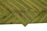 Cıcım Eskitme Yeşil Renk Keçi Kılı El Dokuma Kilim-188x277 - Görsel 6