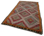 Cıcım Eskitme Multi Renk Keçi Kılı El Dokuma Kilim-175x339 - Görsel 3