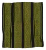 Cıcım Eskitme Yeşil Renk Keçi Kılı El Dokuma Kilim-170x180