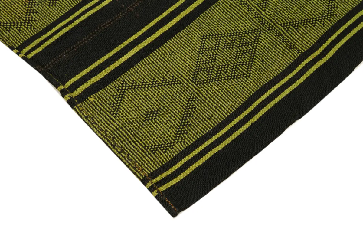 Cıcım Eskitme Yeşil Renk Keçi Kılı El Dokuma Kilim-170x180 - Görsel 4