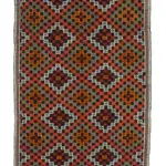 Cıcım Eskitme Multi Renk Keçi Kılı El Dokuma Kilim-153x325
