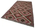Cıcım Eskitme Multi Renk Keçi Kılı El Dokuma Kilim-181x343 - Görsel 3
