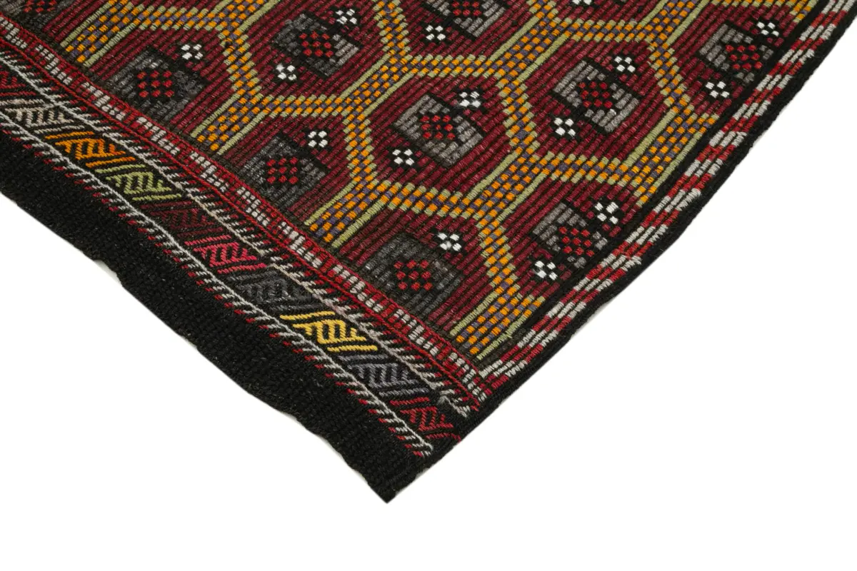 Cıcım Eskitme Kahverengi Renk Keçi Kılı El Dokuma Kilim-168x285 - Görsel 4