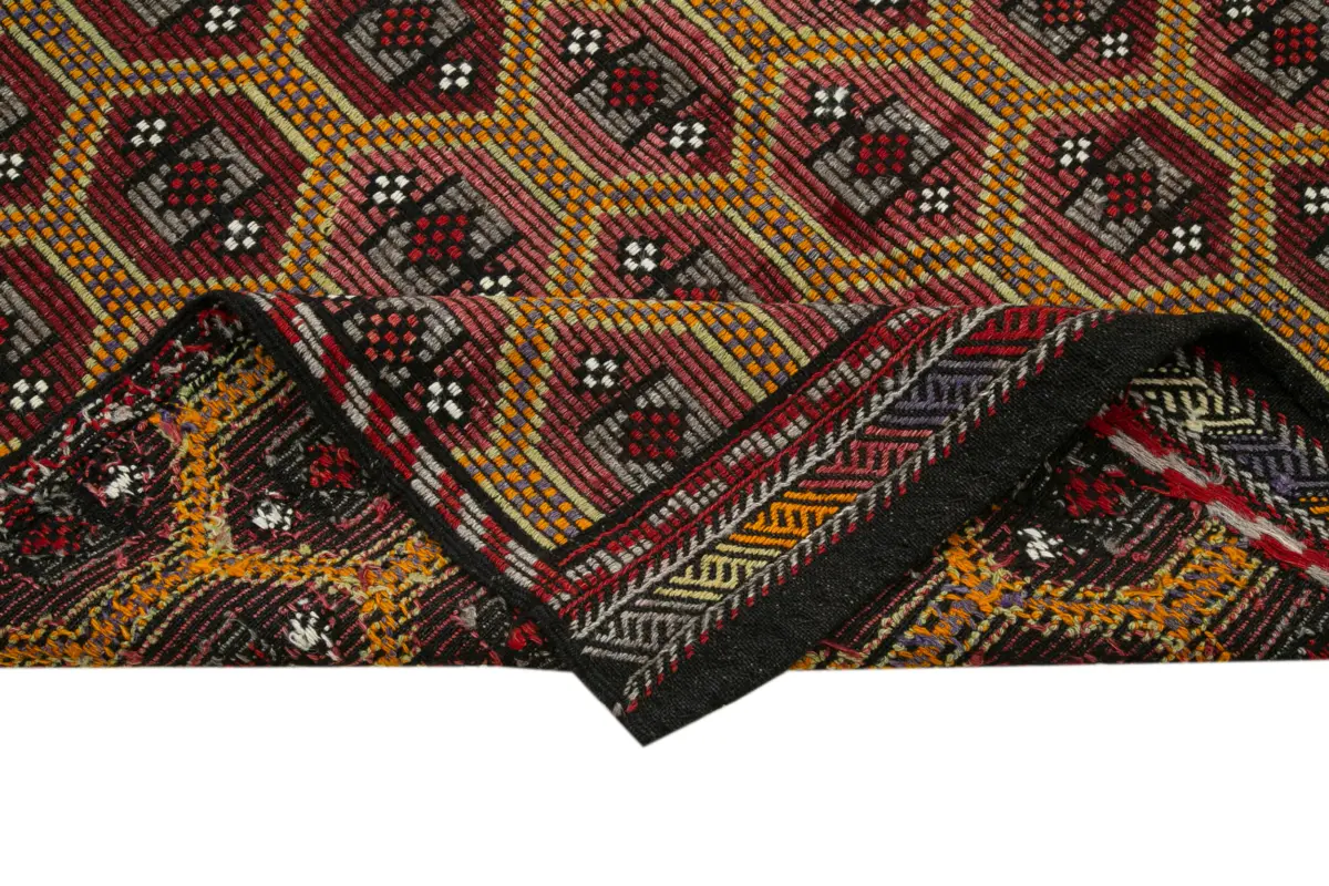 Cıcım Eskitme Kahverengi Renk Keçi Kılı El Dokuma Kilim-168x285 - Görsel 6