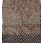 Cıcım Eskitme Kahverengi Renk Keçi Kılı El Dokuma Kilim-230x365