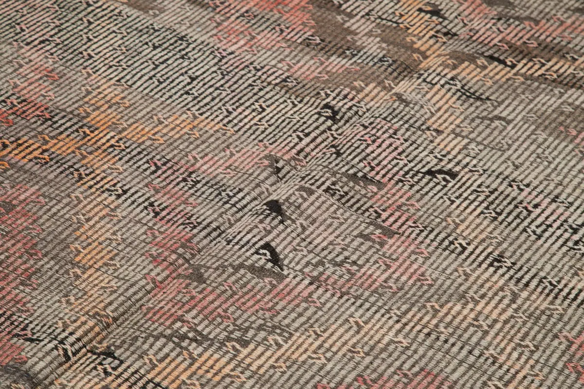 Cıcım Eskitme Kahverengi Renk Keçi Kılı El Dokuma Kilim-230x365 - Görsel 5