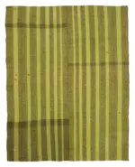 Cıcım Eskitme Yeşil Renk Keçi Kılı El Dokuma Kilim-214x269