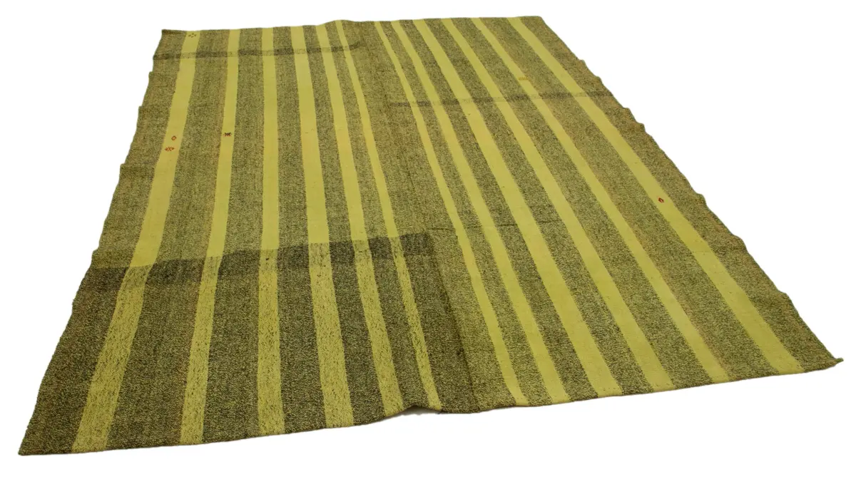 Cıcım Eskitme Yeşil Renk Keçi Kılı El Dokuma Kilim-214x269 - Görsel 2