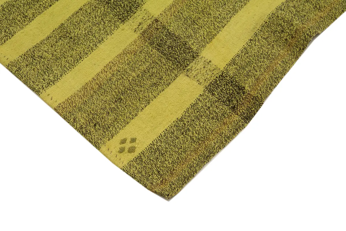 Cıcım Eskitme Yeşil Renk Keçi Kılı El Dokuma Kilim-214x269 - Görsel 4