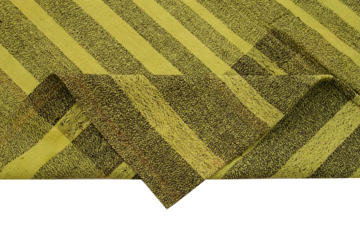 Cıcım Eskitme Yeşil Renk Keçi Kılı El Dokuma Kilim-214x269 - Görsel 6