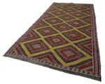 Cıcım Eskitme Multi Renk Keçi Kılı El Dokuma Kilim-178x358 - Görsel 3