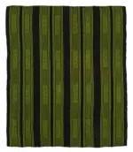 Cıcım Eskitme Yeşil Renk Keçi Kılı El Dokuma Kilim-180x213