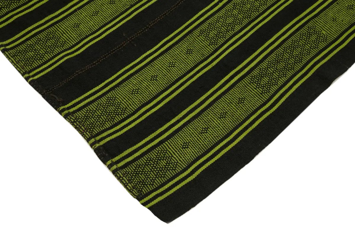 Cıcım Eskitme Yeşil Renk Keçi Kılı El Dokuma Kilim-180x213 - Görsel 4