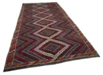 Cıcım Eskitme Multi Renk Keçi Kılı El Dokuma Kilim-183x376 - Görsel 2