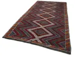 Cıcım Eskitme Multi Renk Keçi Kılı El Dokuma Kilim-183x376 - Görsel 3