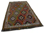 Cıcım Eskitme Multi Renk Keçi Kılı El Dokuma Kilim-163x299 - Görsel 2