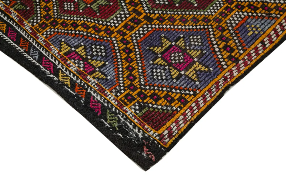 Cıcım Eskitme Multi Renk Keçi Kılı El Dokuma Kilim-170x273 - Görsel 4