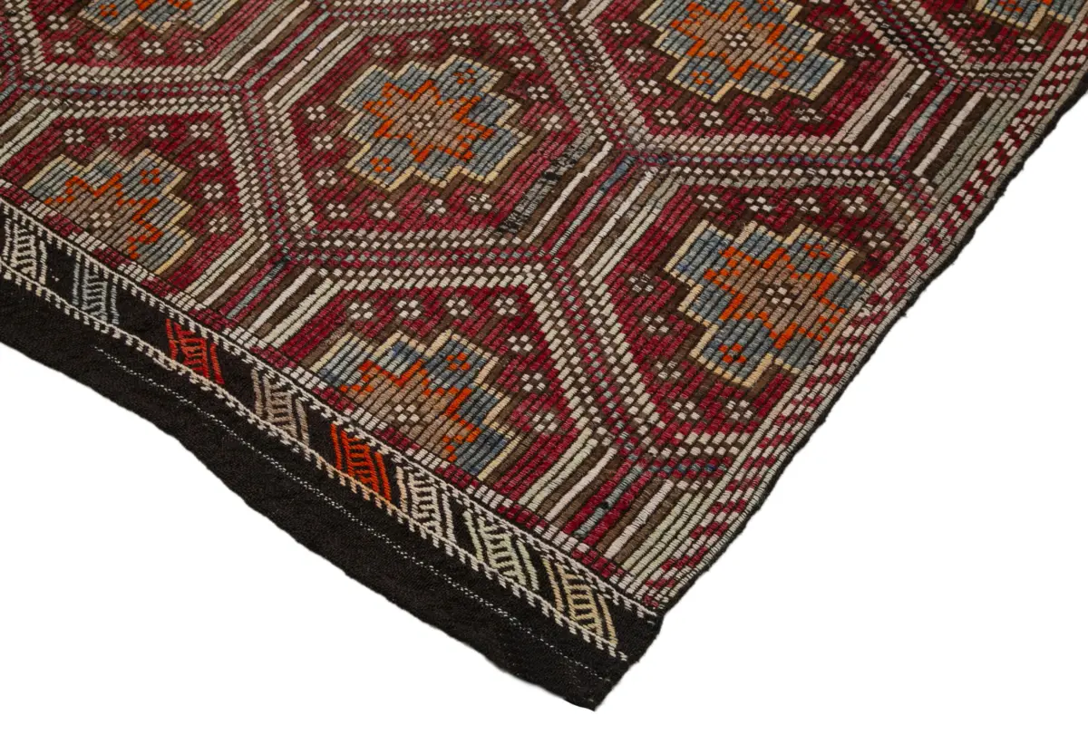 Cıcım Eskitme Multi Renk Keçi Kılı El Dokuma Kilim-193x311 - Görsel 4